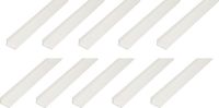 Alberts 10 x hoekprofiel, PVC, wit, 25 x 15 x 1 mm, lengte 1 m