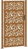 vidaXL Poort met bladontwerp 100x200 cm weervast staal