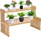 YO Nâhôihöm Étagère à plantes en bois, 2 niveaux