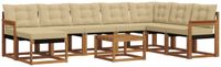 vidaXL - Buiten - bank - set - 9 - st - Natuurlijk - en - Beige