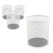 Leviatan Metalen pennenkoker, 24 stuks, ronde pennenhouder van draadmetaal, mesh, multifunctionele beker voor balpen, diameter 91 mm, parelmoerkleuren