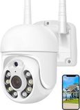 MIKANRO IP-camera Wit PTZ-camera met Floodlight en Nachtzicht - 3MP, IP66