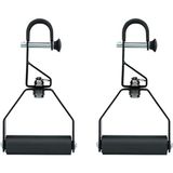 Yes4All Roterende optrekhandgrepen voor kinopstang met antislip en schuimrubberen handgrepen - Draaibare handgrepen voor deurstang - deuropeningtrainer verhoogde hoogte haken met dikke rekpads