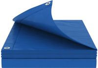 vidaXL Zeildoek met oogjes, blauw, 6 x 6 meter, 260 g/m², PE