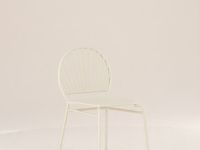 Vente-unique Set van 2 opstapelbare tuinstoelen van metaal - Beige - CEDEIRA