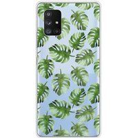 Samsung Galaxy A71 5G Bedrukt siliconen hoesje Feuilles de monstera