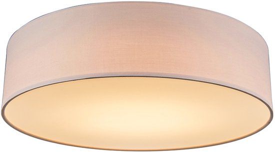 QAZQA Drum LED Plafondlamp - Ø 400 mm - Roze