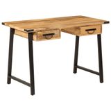 Maison Exclusive Bureau exclusif - Bureau avec tiroirs, dimensions 105x55x70 cm, en bois de manguier massif et en fer