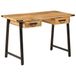 Maison Exclusive Bureau exclusif - Bureau avec tiroirs, dimensions 105x55x70 cm, en bois de manguier massif et en fer