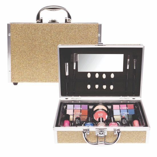 Top1Toys Bol Make-up Koffer - Middel - Goud