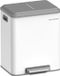 SONGMICS Afvalscheidingssysteem – 2 compartimenten – Recycling/restafval – Wolkenwit