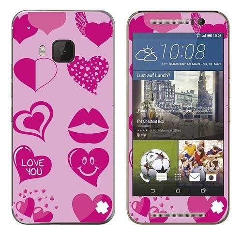 Royal Sticker RS.113907 - Sticker voor HTC One M9 met Hearts