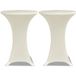 Icecat Housse de table Ø 60 cm crème extensible 2 pièces