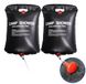 Merkloos Campingdouche 20 Liter - Set van 2 - Draagbare Zonne-verwarmde Douche