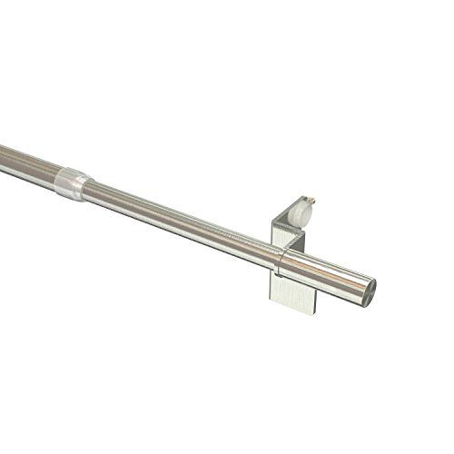 Flairdeco Klemstangen/Schijfstangen - Cilinder Eindstuk - Metaal - RVS Look - 30-50 cm - 2 Stuks