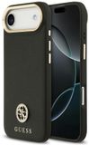 Guess Grained Strass Logo Hoesje Pour iPhone Air Magsafe Avec Élégant Noir