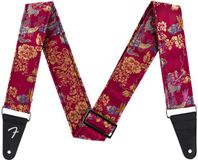 Fender Satin Dragon Strap Polyester Gitaarband Wine/Rood 0990638053