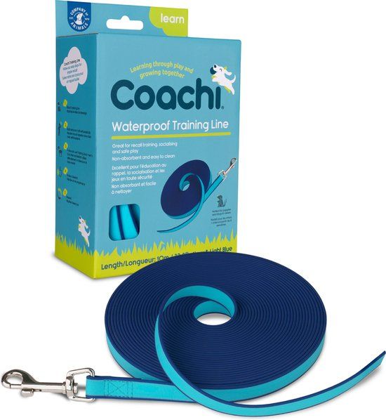 Coachi Trainingslijn Waterproof 10 Meter Navy Blauw - Hond