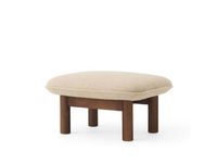 Audo Copenhagen Repose-pieds Brasilia Bouclé 02 beige-chêne lasuré foncé