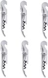 Ouvre-bouteille / tire-bouchon 3-en-1 inox argent (6 pièces)
