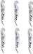 Ouvre-bouteille / tire-bouchon 3-en-1 inox argent (6 pièces)