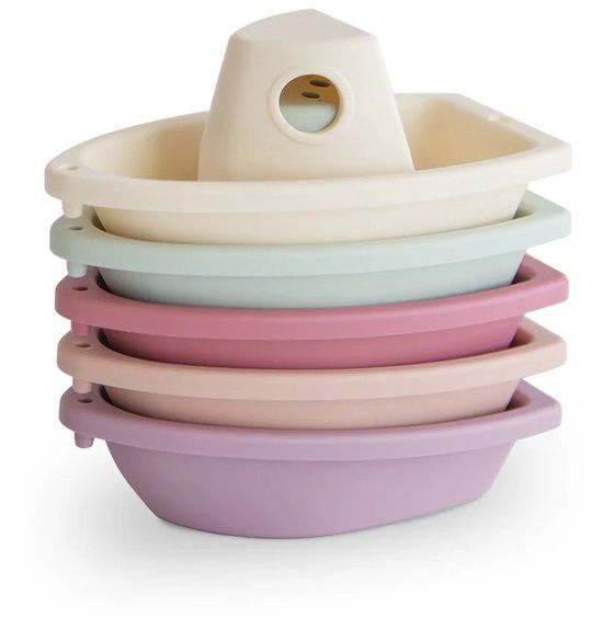 Mushie bad bootjes - set van 5 - petal
