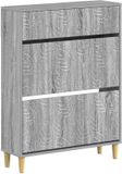 vidaXL Schoenenkast DELFT 78 x 24 x 103 cm Bewerkt hout Grijs Sonoma