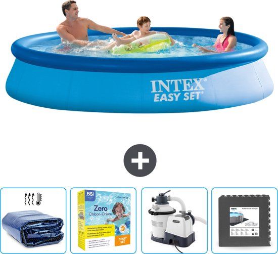 Intex Easy Set Zwembad - 366 x 76 cm - Rond - Blauw - Compleet Pakket