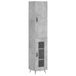 vidaXL Hoge kast, betonkleur, 34,5 x 34 x 180 cm, houtvezelplaat