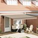 Maison Exclusive - Écran solaire électrique, 4 x 3 mètres, beige, 100% polyester
