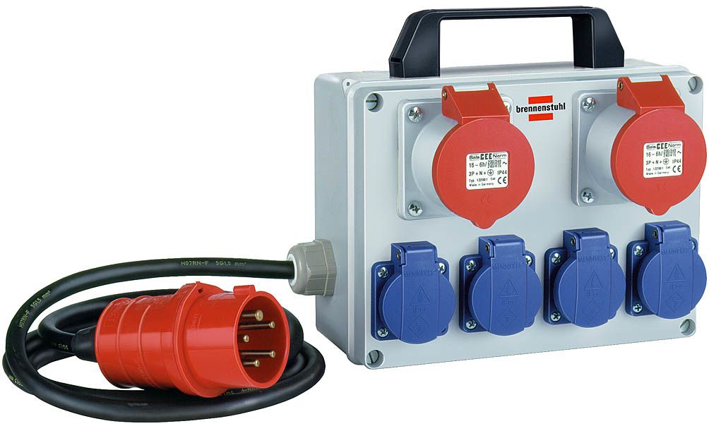 Brennenstuhl Compacte Stroomverdeler BKV 2/4 T IP44 - 6 stopcontacten - Voor binnen & buiten