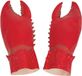 Rubies Verkleed speelgoed Lobster/kreeft/krab scharen - handschoenen - 33 cm - Carnaval