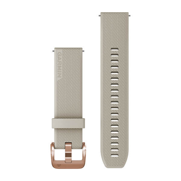 Garmin Garmin Bandjes met snelsluiting (20 mm), Light sand met rose gold gesp