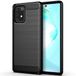 Techsuit Carbon Silicone Back Cover hoesje voor Samsung Galaxy S10 Lite - Zwart