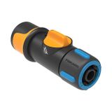 Fiskars 1027086 Waterslangkoppelingen Zwart, Blauw, Oranje