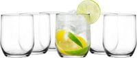 Unyqoos® Set de 6 verres à boire – 300 ml – Verre transparent pour cocktails, eau et jus, lavable au lave-vaisselle