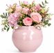 Atmosphera Vaas Aquilos - glans - roze - D18 x H17 cm - keramiek