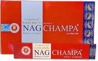 Vijayshree Golden Nag Champa Incense 12 doosjes van 15gr