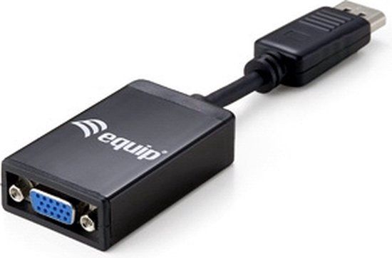 Equip DisplayPort to VGA adapter 133435 Black 15 cm