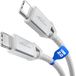 KabelDirekt – USB-C-kabel Voor Snel Opladen – 2x1m, nylon, 60W