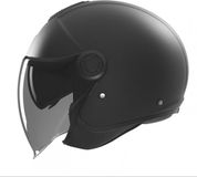 Nox N182 Jethelm - Scooter helm met ingebouwd getint zonnevizier - Maat L - Mat zwart