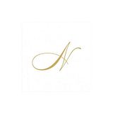 Entertaining Caspari White Pearl Paper Linen Cocktail Napkins, Monogram Initial N, Pack van 30