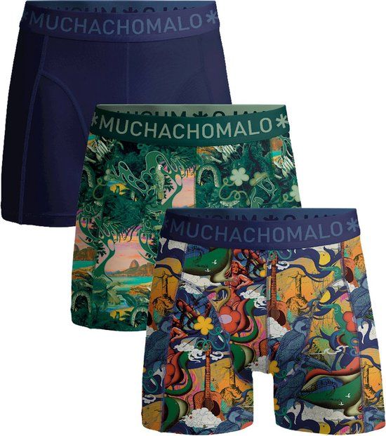 Muchachomalo Boxershorts 3-Pack Rio - Men - XXL - Blue - Print