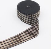 Leduc SRL LEDUC BV 3 Meter LUREX ELASTIEK, Breedte 40MM, Kleur ZWART+GOUD 02