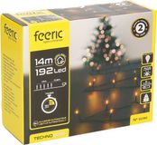 Feeric lights & Christmas Feeric lights Kerstverlichting - warm wit - 14 m - 192 LED lampjes - zwart snoer - batterij