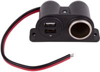 IWH Opbouwstopcontact met dubbele USB-poort