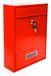 Relaxdays brievenbus muur rood staal met slot 265 x 350 x 85 mm