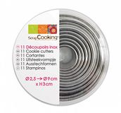 11 Scrapcooking 11 roestvrijstalen uitsteekvormpjes - cirkel