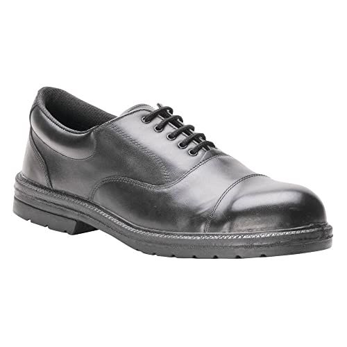 Portwest Steelite Executive Oxford - Zwarte Zakelijke Schoenen - Maat 44 - S1P - FW47BKR44