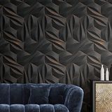 Livingwalls Travel Styles vliesbehang - behang met 3D-look in grijs en goud - oosterse wandbehang voor verschillende ruimtes in 1,59 m x 2,80 m